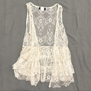 Wet Seal lace vest, size Small
